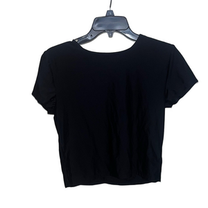 Wild Fable Black Short Sleeve cropped tee shirt